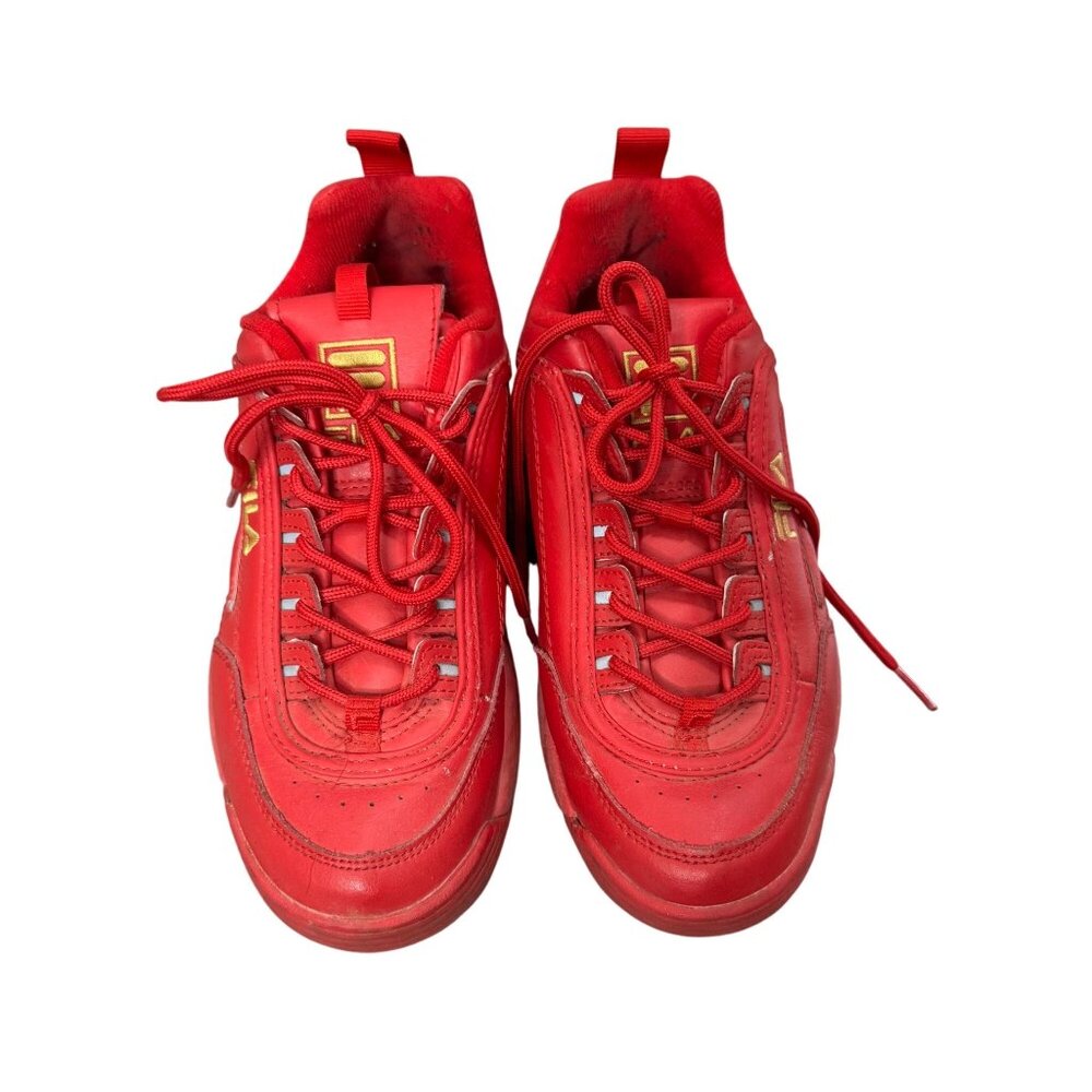 FILA Women's Disruptor II Premium Red Lifestyle Sneakers Size 8.5 5FM0021-600